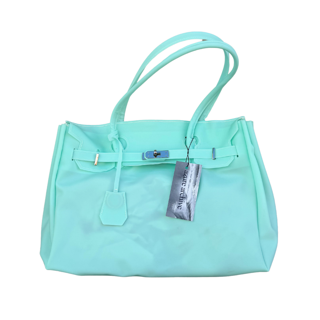 Large Jelly Firkin Bag — Aqua