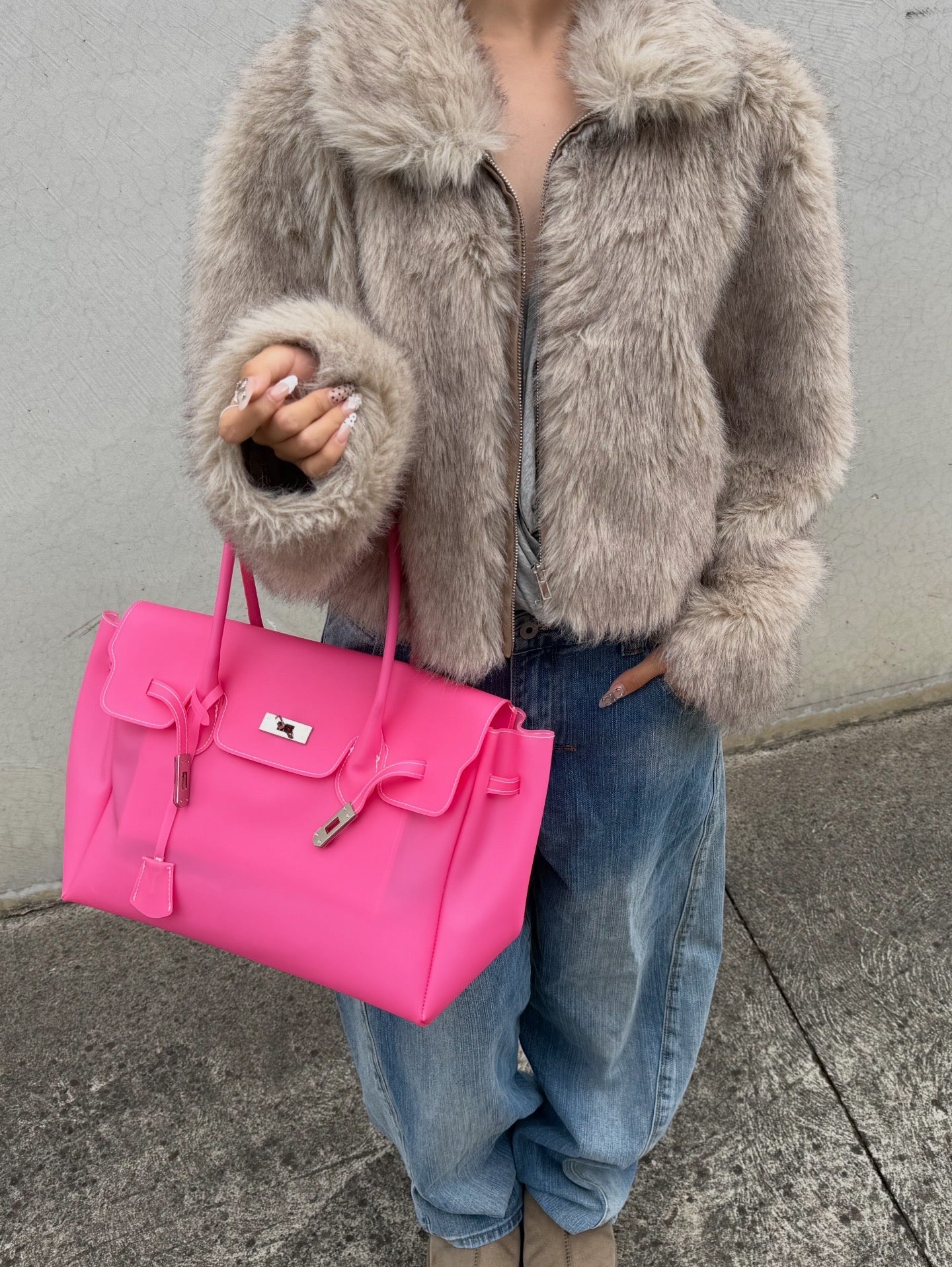 Jelly Firkin Bag — Hot Pink