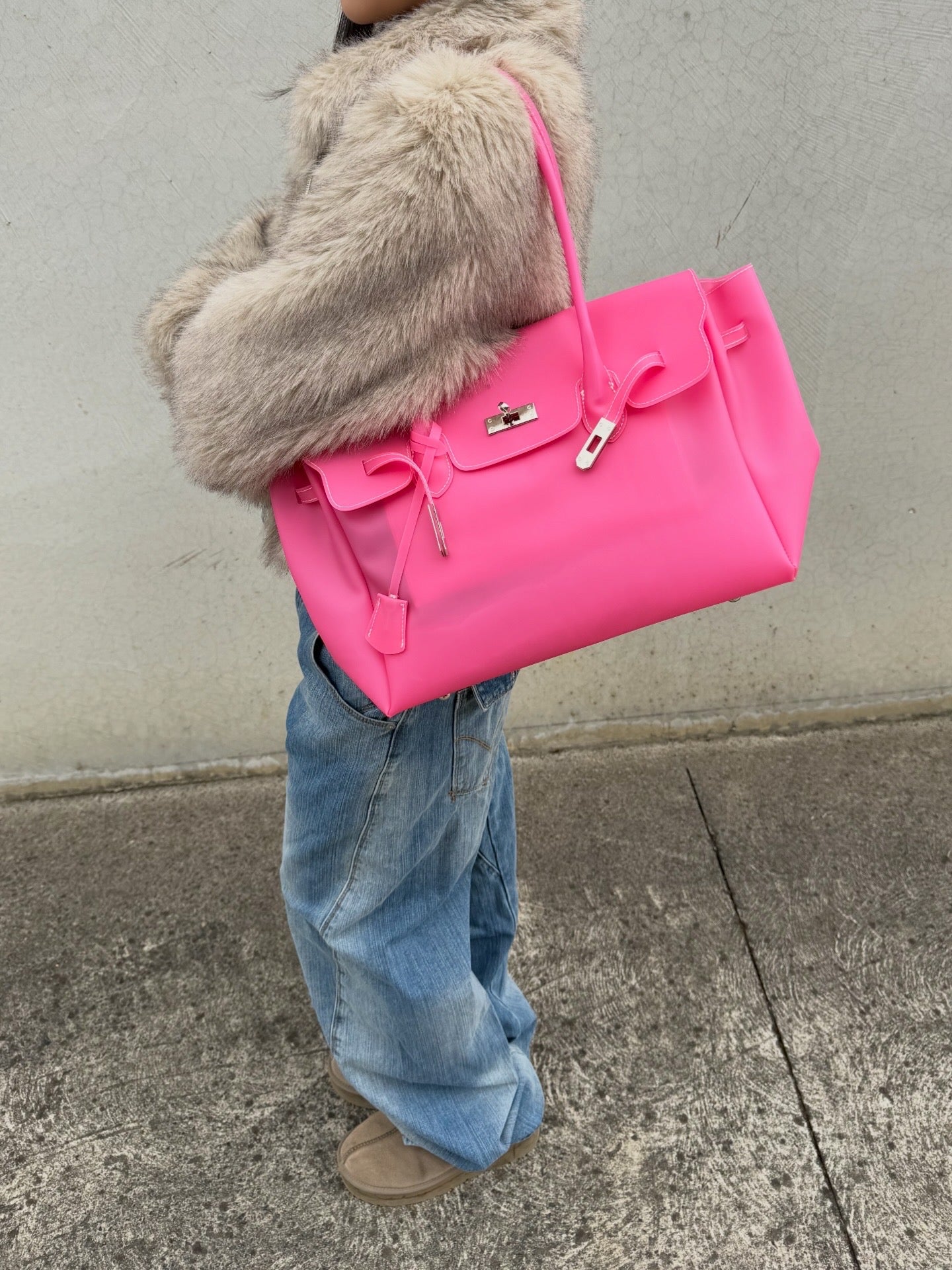 Jelly Firkin Bag — Hot Pink