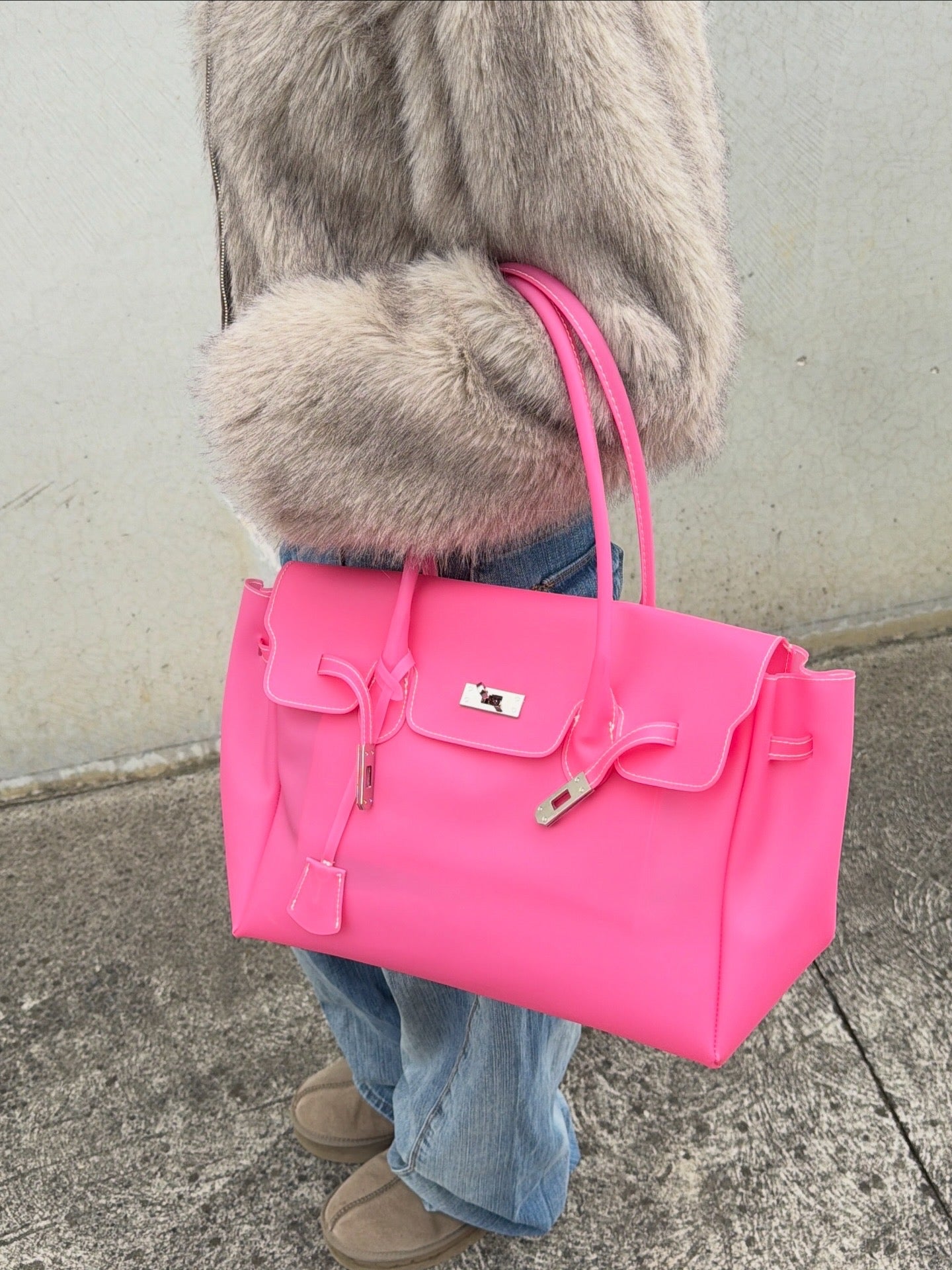 Jelly Firkin Bag — Hot Pink