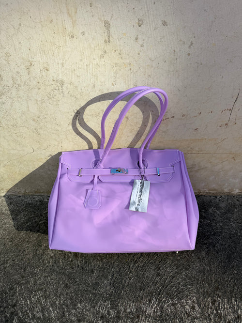 Large Jelly Firkin Bag — Purple