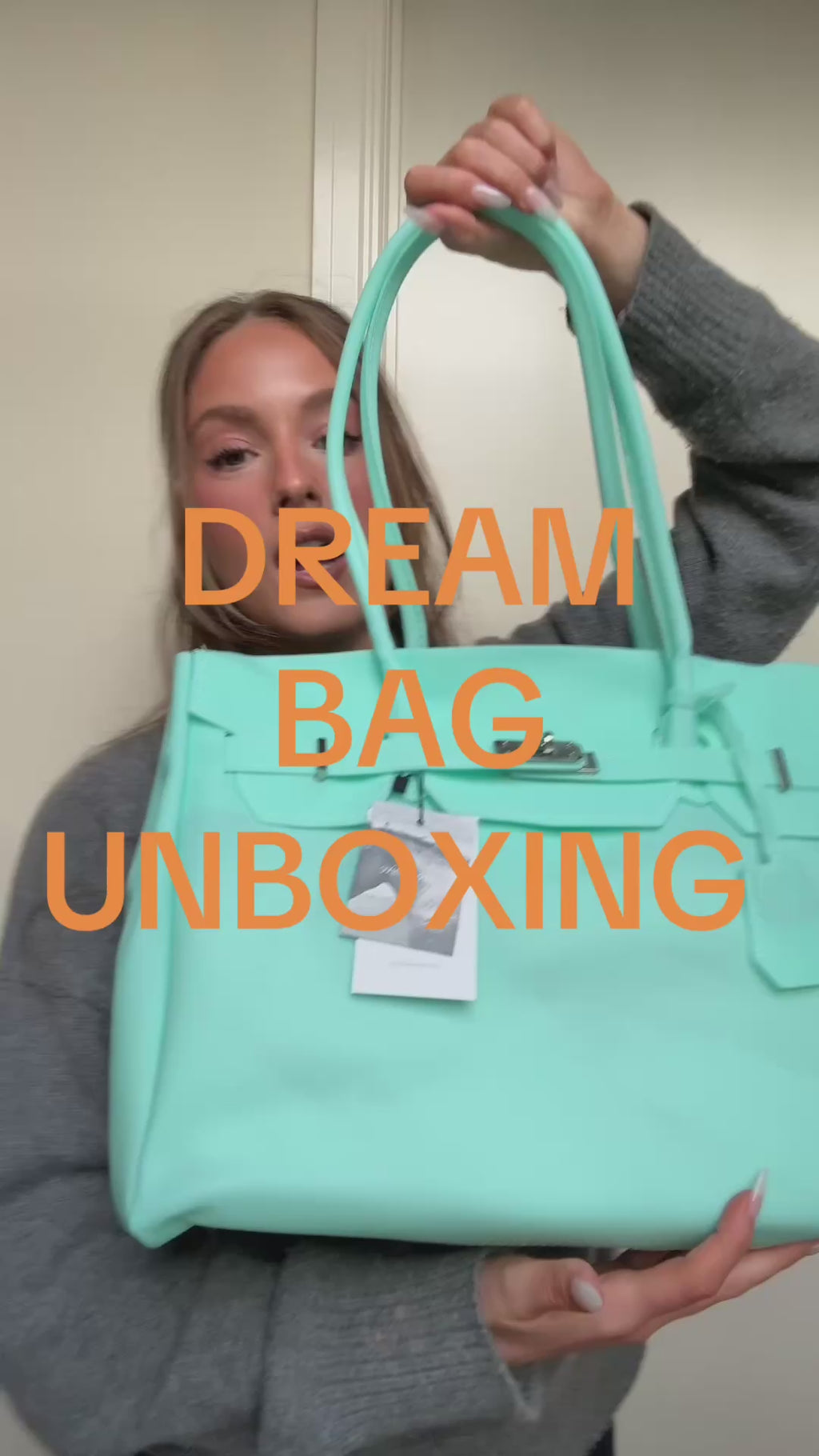 Large Jelly Firkin Bag — Aqua